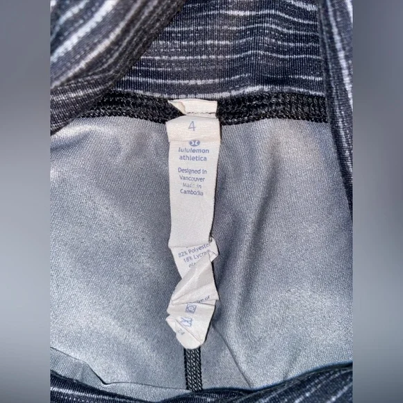 Lululemon Women Cropped Capri Leggings Size 4 Black CA 35801 RN 106259 - Picture 5 of 9